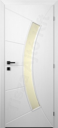 Fehér festett belső ajtó 125. üvegezett minta