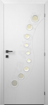 Festett MDF belső ajtó 103. minta üveges kialakítás